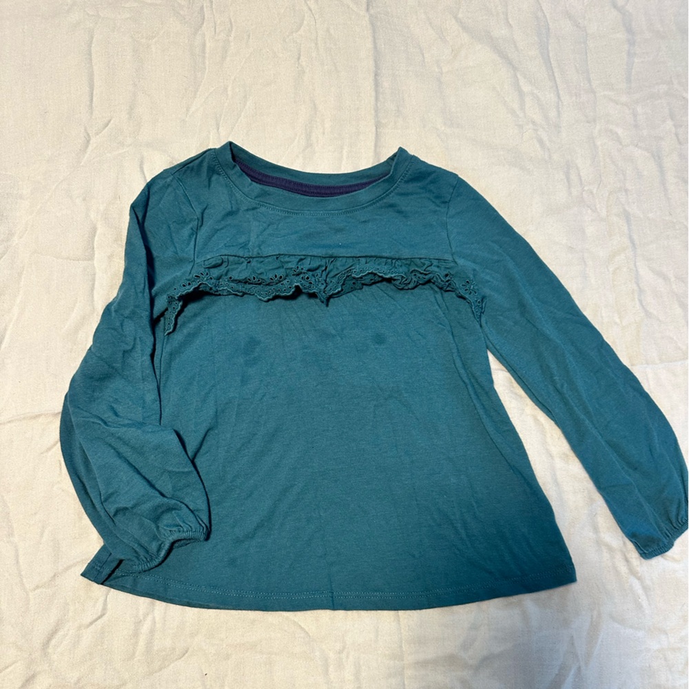 Cat & Jack Teal Ruffle Top